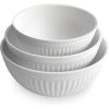 Nordic Ware Prep and Serve Mixing Bowls Set, 8-Piece, Earth-Tones(Glacier White)