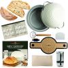 Nordic Ware Simply Sourdough™ Complete Bread Baking Kit BAKING PAN INCLUDED, Dual use Banneton lid, 22pg Guide book w/Recipes, Danish Whisk, Starter Jar, Cutter, Lifting Mat, Scraper, Cotton Liner