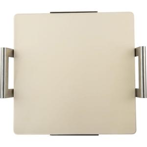 Nordic Ware 14-Inch Square Pizza and Baking Stone, Oven Safe and Grill Safe Cordierite with Stainless Holder(Square)