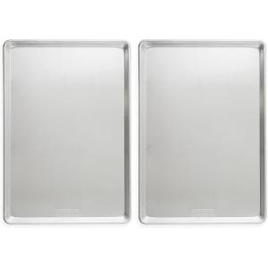 Nordic Ware Aluminum Full Size Sheet Pan 26 x 18 inches for commercial oven use, Full Sheet, 2-Pack (For Commercial Oven Use., Not for standard home ovens)