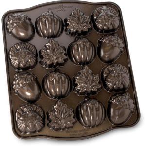 Nordic Ware Autumn Cakelet Pan, 3-Cup, Bronze(3-Cup)