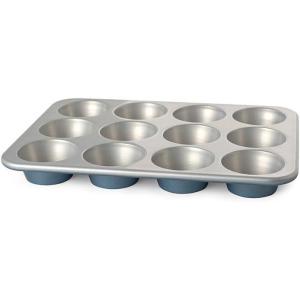 Nordic Ware Brilliant™ Colorful Bakeware 12 Cavity Muffin Pan, Nonstick made without PFAS or PTFE for safe cooking; Reinforced steel rim prevents warping(Muffin Pan)