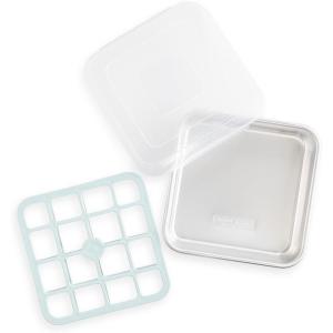 Nordic Ware Brownie Buddy Kit, 9-Inch Square Pan with Plastic Slicer and Lid