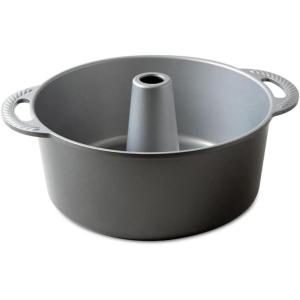 Nordic Ware Classic Cast Pound Cake, Nonstick 10 Inch Tube One Piece Pan – Great for Angel Food, Coffee Cake, 18 Cup – Graphite(Classic Angel Food)
