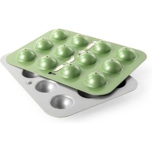 Nordic Ware Formed French Twist Donut Pan, 6 Cavities, Twilight Blue(Aurora Green)
