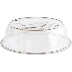Nordic Ware Microwave Up & Away-Easy Stow – 11-inch Food Safe Lid, Plate Cover with Steam Vents, Anti-Splash Microwave Lid, Contains Moisture, Space-Saving Storage Bracket included(Deluxe (Pack of 1))