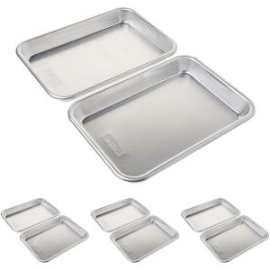 Nordic Ware Naturals Eighth Sheet – USA Made Uncoated Natural Aluminum Commercial Quality Sheet Pan, 1-Pack(Eighth Sheet  8-Pack)