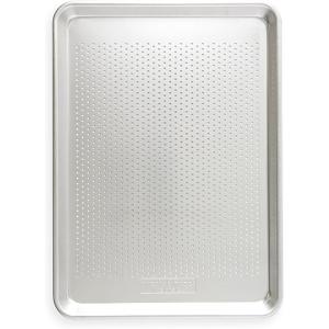 Nordic Ware Naturals Perforated Crisping Half Sheet Pan for Baking or Roasting, Uncoated Natural Aluminum with Reinforced Steel Rim Prevents Warping
