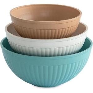 Nordic Ware Prep and Serve Mixing Bowls Set, 8-Piece, Earth-Tones(Earth-Tones)
