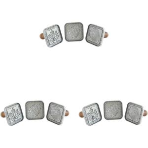 Nordic Ware Snowflake Cookie Stamps (Set of 3), Sturdy Cast Aluminium Cookie Stamp Set, Cookie Press Set Made in the USA, Sturdy and Durable Biscuit Maker Press Set(3-Inch Squares (Pack of 3))
