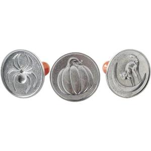 Nordic Ware Snowflake Cookie Stamps (Set of 3), Sturdy Cast Aluminium Cookie Stamp Set, Cookie Press Set Made in the USA, Sturdy and Durable Biscuit Maker Press Set(3-inch rounds)
