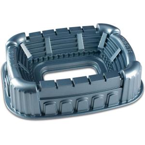 Nordic Ware Train Cake Pan, 5 Cup, Silver(Metallic Blue)