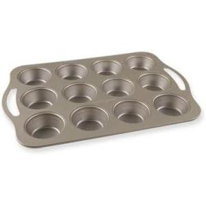Nordic Ware Treat Nonstick 12 Cavity Muffin Pan, Silver