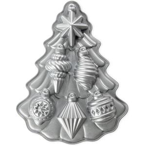 Nordic Ware Vintage Ornament Cakelet Pan, 2 Cup Capacity, Silver