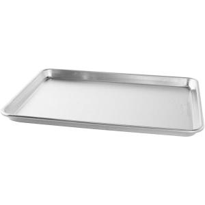 Nordic Ware Naturals Half Sheet – USA Made Aluminum Commercial Quality Sheet Pan for Baking or Roasting, Encapsulated Galvanized Steel Rim Prevents Warping, 1-Pack