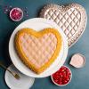 Nordic Ware Formed Quilted Heart Pan, 9 Cup, Golden Hour