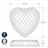 Nordic Ware Formed Quilted Heart Pan, 9 Cup, Golden Hour