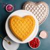 Nordic Ware Formed Quilted Heart Pan, 9 Cup, Golden Hour