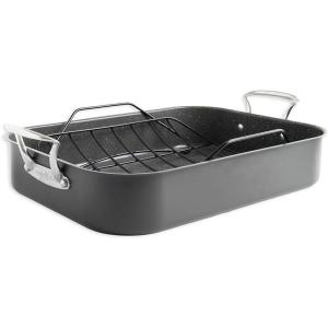 Nordic Ware Verde Extra Large Ceramic Nonstick Turkey Roaster with Rack