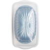 Nordic Ware Formed Fluted Loaf with Keeper Set, Clear Lid and White Base