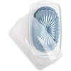 Nordic Ware Formed Fluted Loaf with Keeper Set, Clear Lid and White Base
