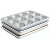 Nordic Ware Naturals 5-Piece Bake Set including Quarter Sheet, 9 x 13 Rectangular Pan, 12-Cup Muffin Pan, Multi-Task Oven & Cooling Rack, and a High Domed Lid